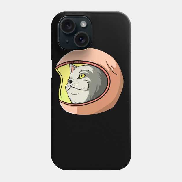 Badass Astronaut Space Cat Phone Case by Trendy Black Sheep