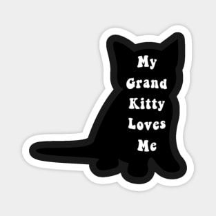 My Grand Kitty Loves Me Grandma of Cats Social Distancing Animal Pet Lover FaceMask Magnet