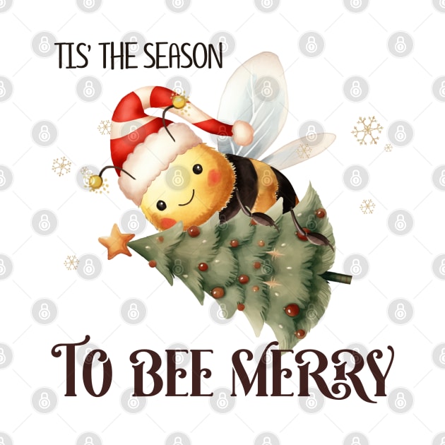 Funny Christmas Bee Quote by Chromatic Fusion Studio