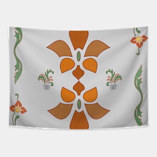 Art Nouveau and Art Deco on gray background Tapestry