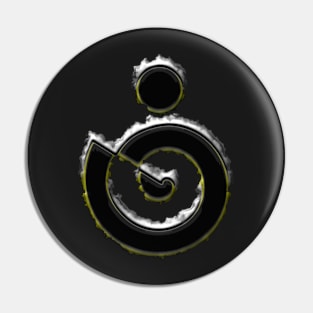 Geometrical Oval Metal Industrial Art Symbol Pin