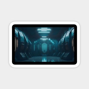 Spaceship futuristic interior Magnet