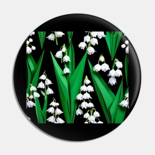 Origami Lily of the Valley - PanfurWare LLC Pin