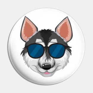 Dog with Glasses Pin