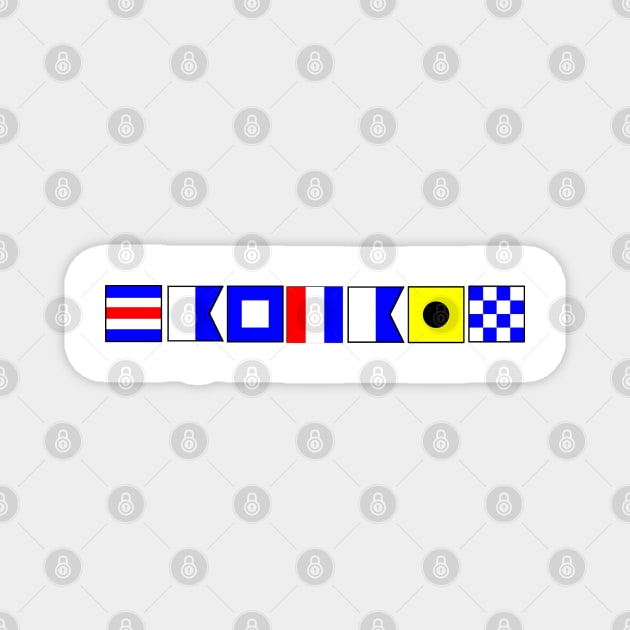 CAPTAIN SPELT IN NAUTICAL FLAGS Magnet by sailorsam1805