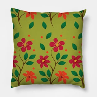 Beautiful Flower Drawings Pillow