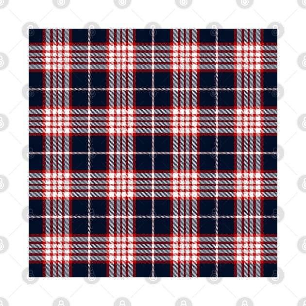 Blue Red and Cream Tartan Plaid Pattern by teezeedy