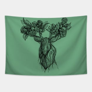 Forest Moose (Sketch) Tapestry