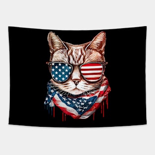 Independence Day Cat Tapestry