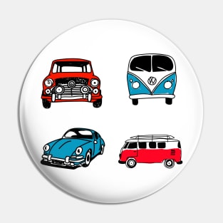 Retro Cars Pin