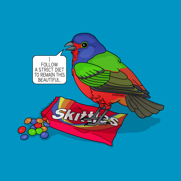 Painted Bunting by Zoodraws, Ver 1 by Zoodraws