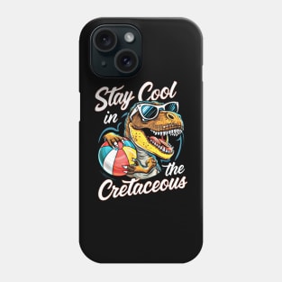 Stay Cool in the Cretaceous - Dinosaur Beach Fun Phone Case