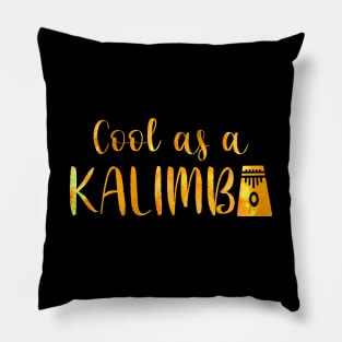 Cool as a Kalimba w graphic (golden) Pillow