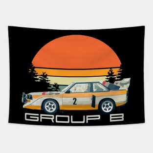 Sport S1 E2 A2 Group B Rally Car Stig Blomqvist, Mikkola and Walter Röhrl Tapestry