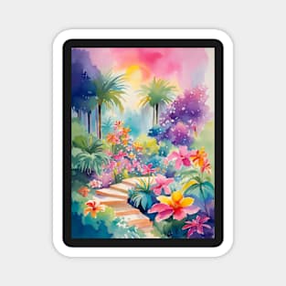 Hawaiian Garden Magnet