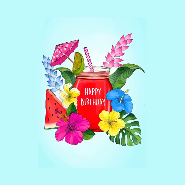 TROPICAL BIRTHDAY COCKTAIL by Poppy and Mabel