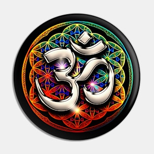 Psychedelic Om Spiritual Symbol Zen Pin