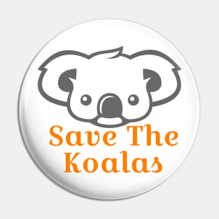 Save The Koalas Pin