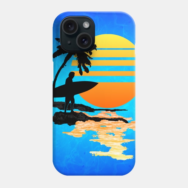 Surfing Sunrise Phone Case by Packrat