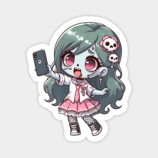 Kawaii Zombie Selfie Girl Magnet