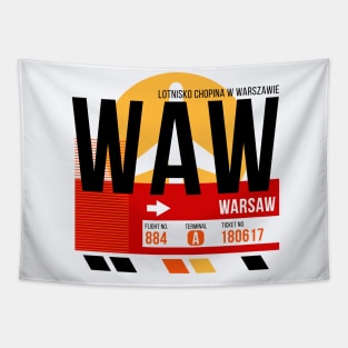 Warsaw (WAW) Airport // Sunset Baggage Tag Tapestry