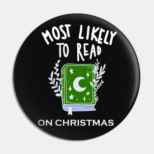 Most Likely To Read On Christmas Pin