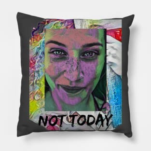 Not Today (freckles art) Pillow