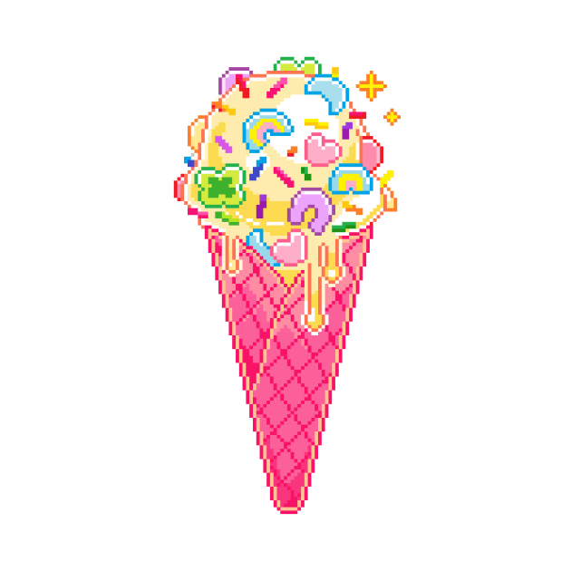 melty lucky ice cream by pixelins