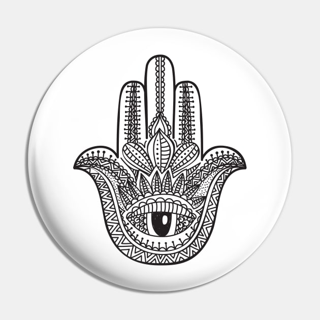 Hand Of Hamsa - Hand Of Fatima Pin by OffTheDome