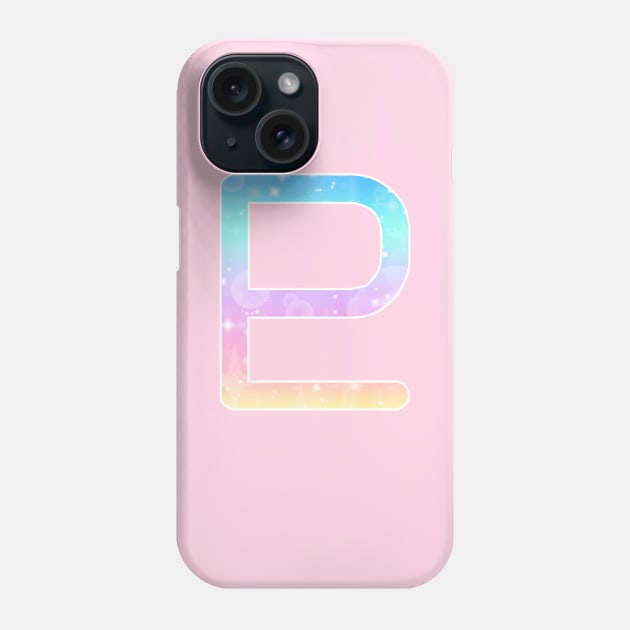 Pluto Planet Symbol in Magical Unicorn Colors Phone Case by bumblefuzzies