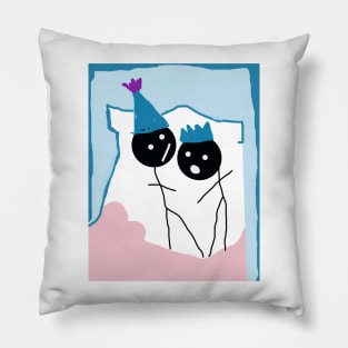 Kids in Play Stick Figure Pillow