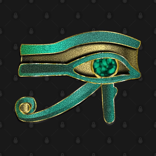 Right Eye Horus - Gold by geodesyn