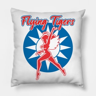 Flying Tigers WWII Hell's Angels Insignia Pillow