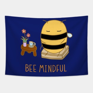 Bee Mindful - Midnight Blue Tapestry