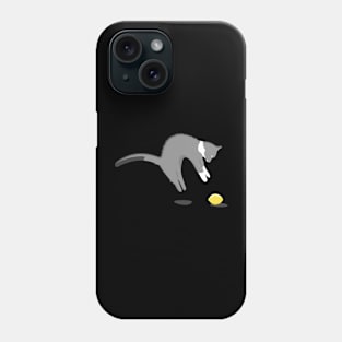 Funny scared cat and lemon Phone Case