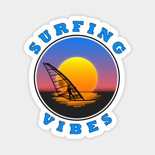 Surfing Vibes - Sun - Windsurfer Magnet