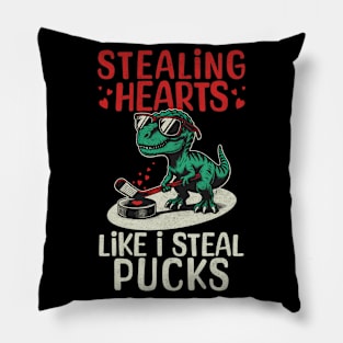 Stealing Heart Like I Steal Pucks Valentines Day Hockey Kids Pillow