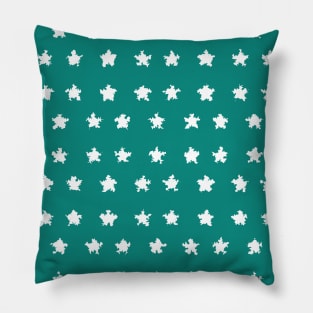 Stars Green Back To School Pattern Pillow