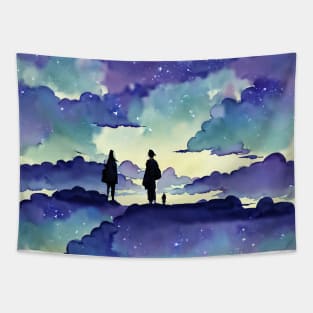 Dreamy cloud valley Tapestry