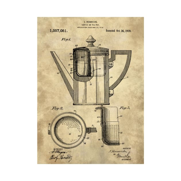 Coffee Or Teapot Blueprint by LittleBean