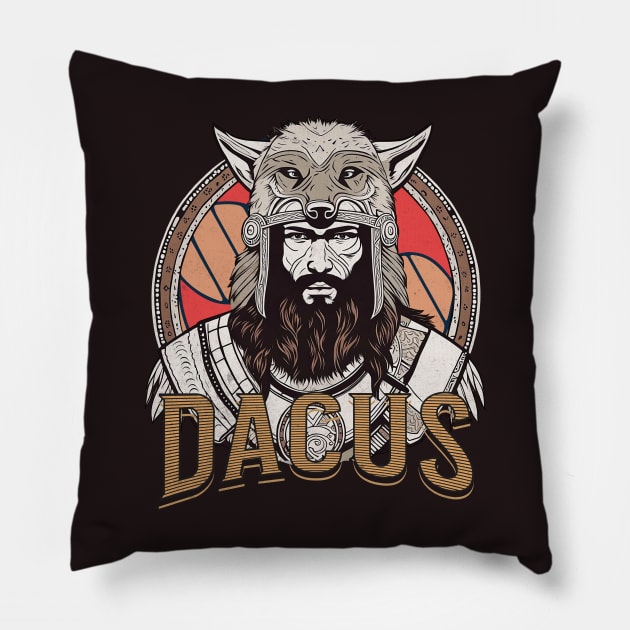 Romanian Dacian Warrior - Dacus Pillow by alcoshirts