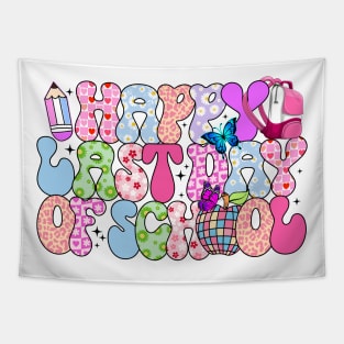 Retro Happy Last Day Of School Graduation Teacher Student Tapestry