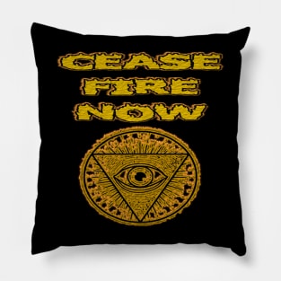 Cease Fire Now - with a Peaceful and Powerful Message to End the World Conflict . Pillow