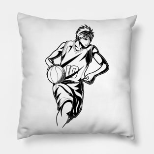 Taiga Kagami in Action Line Art Pillow