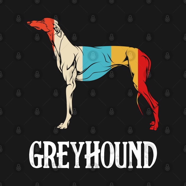 Greyhound - Retro Style Sighthound Vintage Silhouette by Lumio Gifts