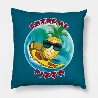 Funny pineapple pizza surfing Pillow