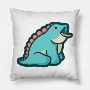 Cute Chubby Stegosaurus, mlem, Dinosaur Pillow