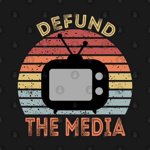 Defund The Media Retro Vintage by DragonTees