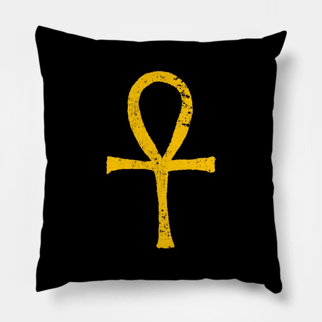 Ankh Hieroglyph Pillow by hybridgothica