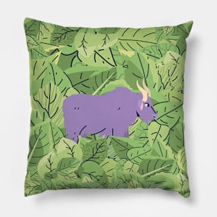 Cattle in Leaves Pillow